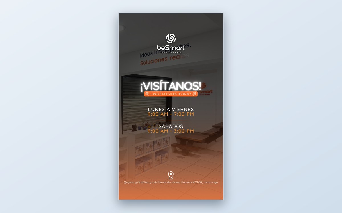 Historia «¡Visítanos!» de beSmart
