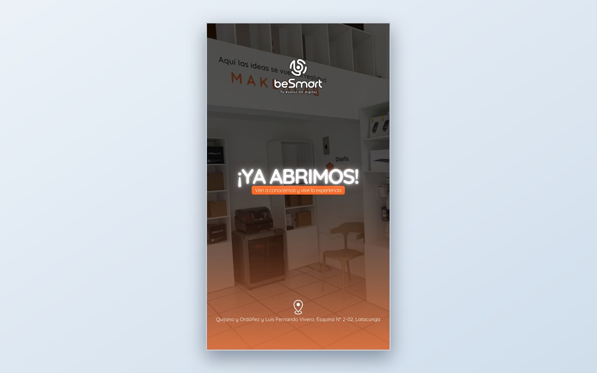 Historia «¡Ya abrimos!» de beSmart